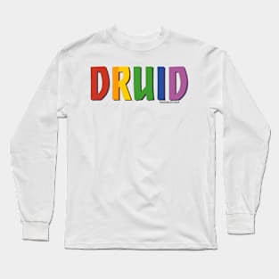 Druid Pride Shirt (Rainbow) Long Sleeve T-Shirt